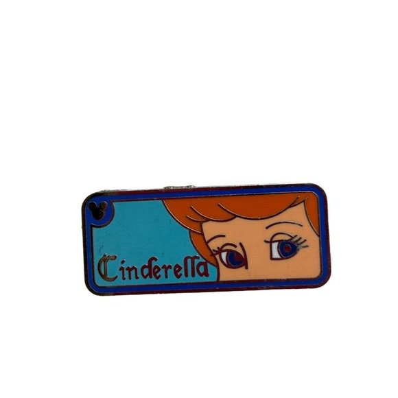2007 Disney Trading Pin Cinderella Text and Eyes Rectangle 1.25" x .5" - Picture 6 of 6